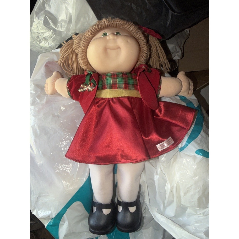VTG Mattel 1998 Cabbage Patch Kids 15th Anniversary Lt Brown Hair Green Eyes HTF